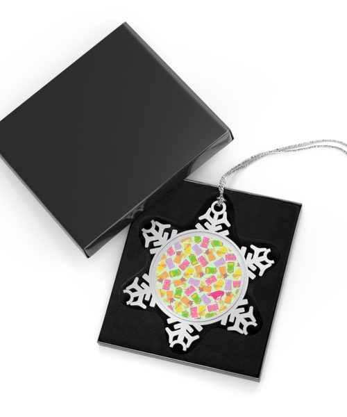 Bag o' Bears Pewter Snowflake Ornament