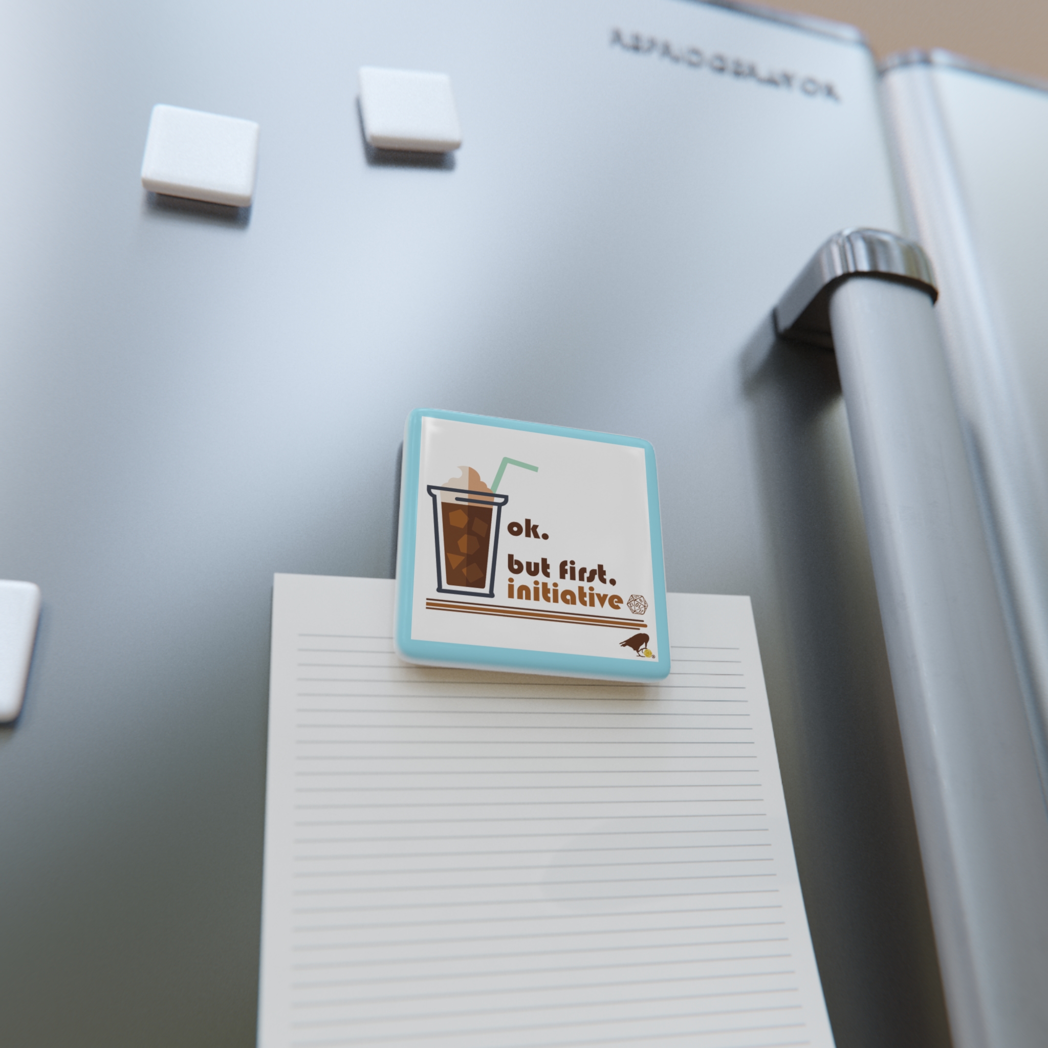 Roll Initiative Porcelain Magnet (border) - Image 4