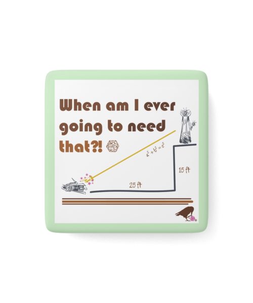 Pythagoras Porcelain Magnet (border)