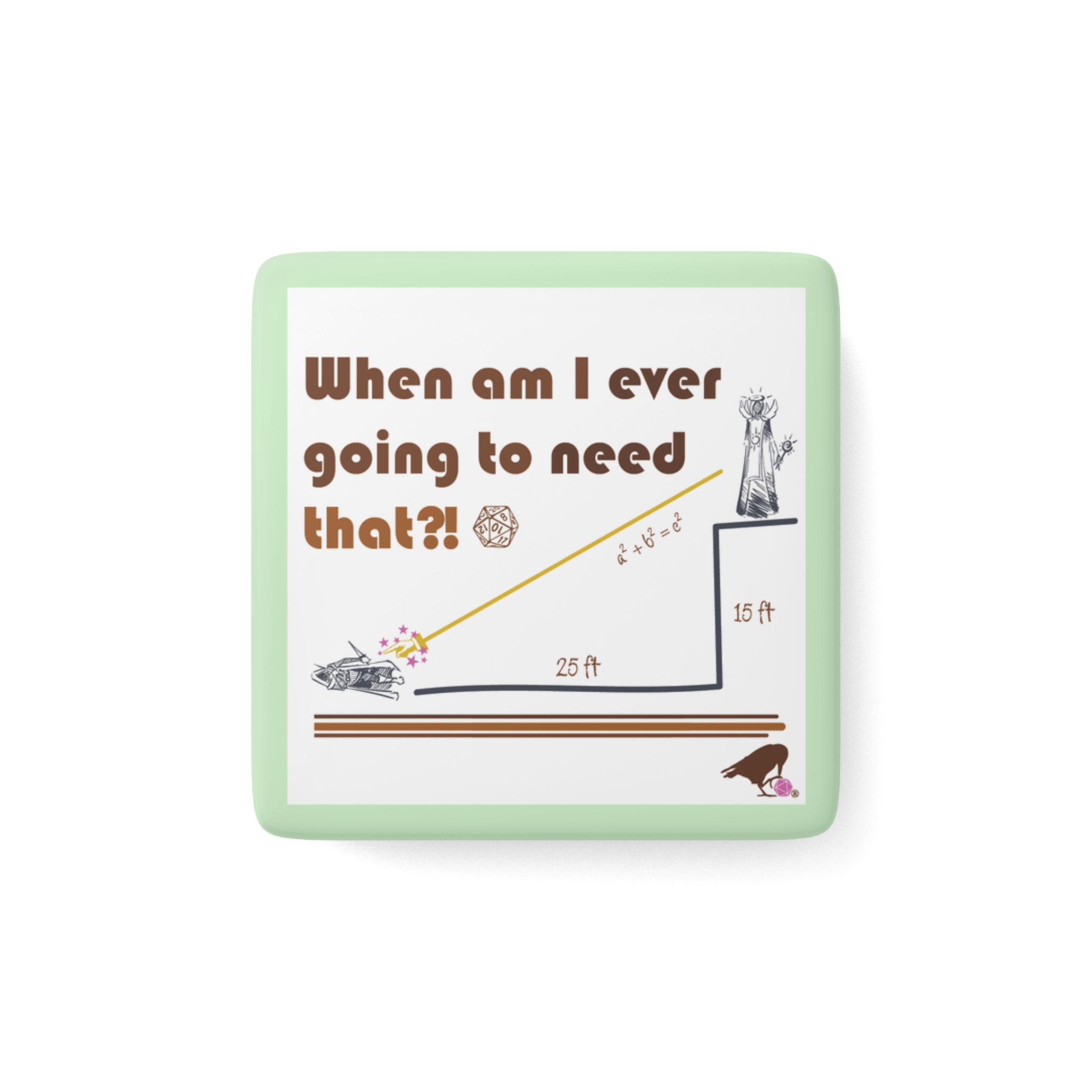 Pythagoras Porcelain Magnet (border)