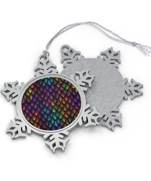 Dragonscale Pewter Snowflake Ornament
