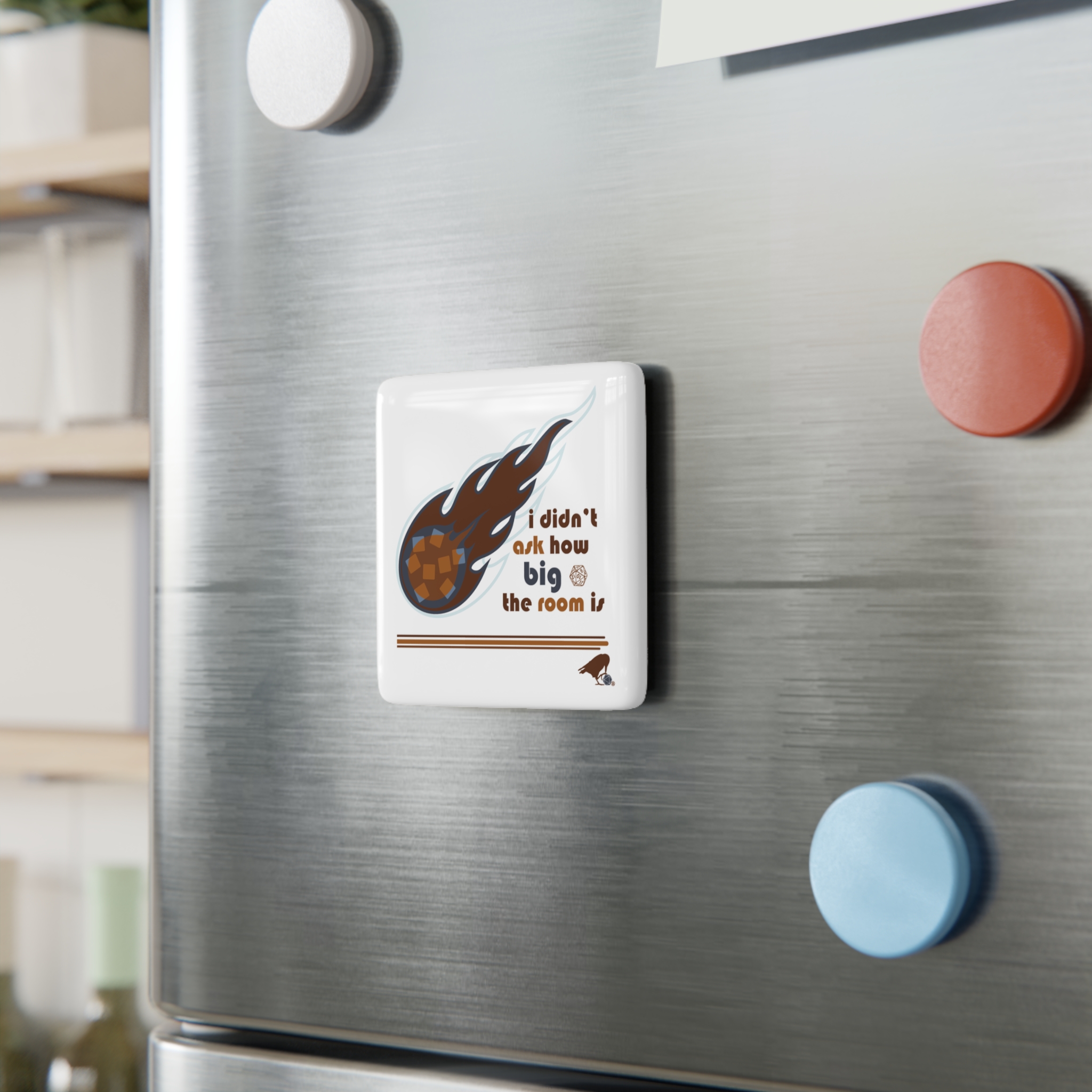 Fireball Porcelain Magnet (white) - Image 3