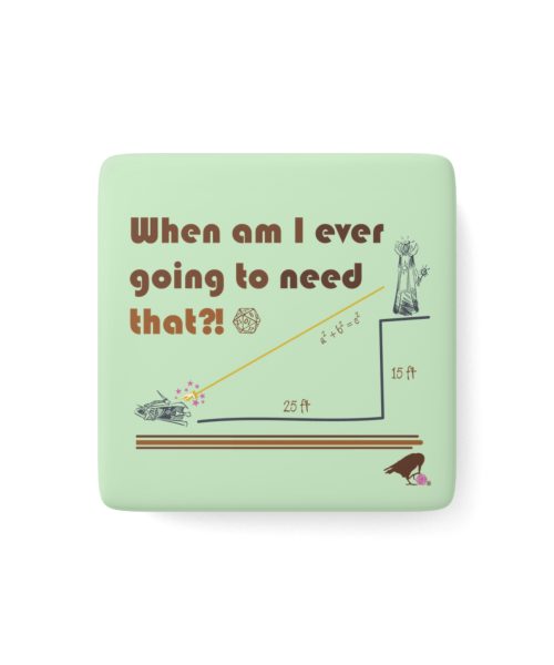 Pythagoras Porcelain Magnet (green)
