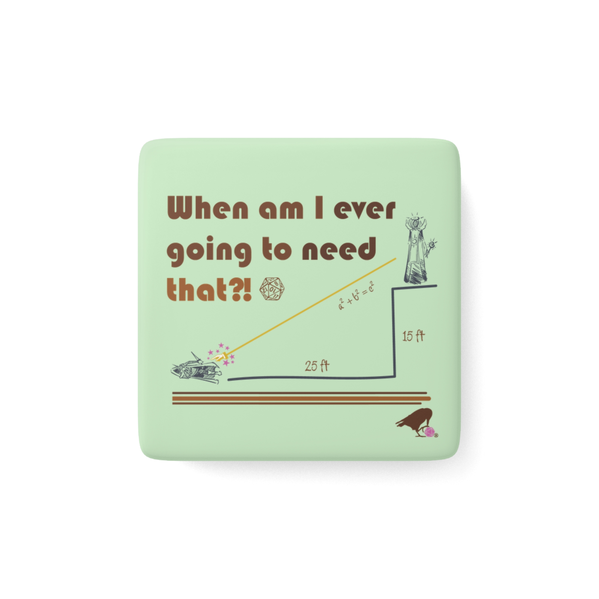 Pythagoras Porcelain Magnet (green)
